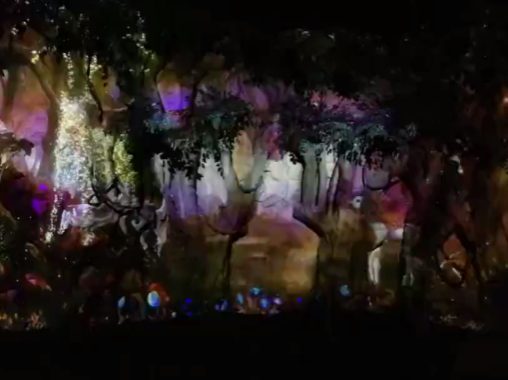 3D mapping山體投影秀-好奇數字科技