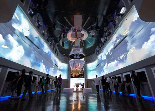 天幕投影在科技展廳的應用場景-好奇數字科技