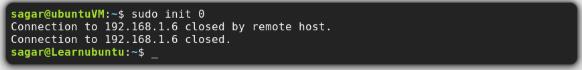 ubuntu關機命令