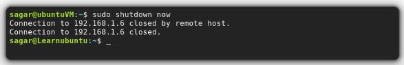 ubuntu關機命令